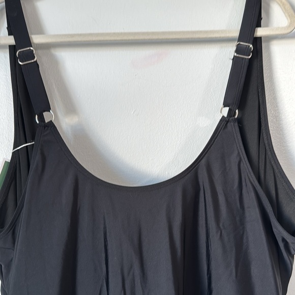 EoMENIE Black Pullover One-Piece Swimsuit Size 20W Adjustable Straps Padded Bra - Picture 11 of 12